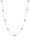 Argento Vivo Enamel Dot Station Necklace In Gold/ Black