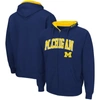 Colosseum Men's Michigan Wolverines Arch Logo 3.0 Pullover Hoodie In Navy