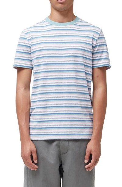 French Connection Stripe Cotton Crewneck T-shirt In Multi