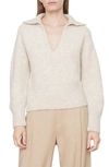 Vince Brushed Alpaca Wool Blend Sweater In Sand Dune