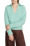 Vince Brushed Alpaca Wool Blend Sweater In Fluorite