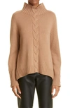 MAX MARA OCEANIA CENTER CABLE WOOL & CASHMERE TURTLENECK SWEATER