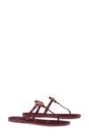 Tory Burch Mini Miller Jelly Thong Sandal In Bordeaux