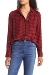 Beachlunchlounge Plaid Button-up Shirt In Perylene