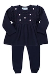 Feltman Brothers Kids' Daisy Tunic & Pants Set In Navy