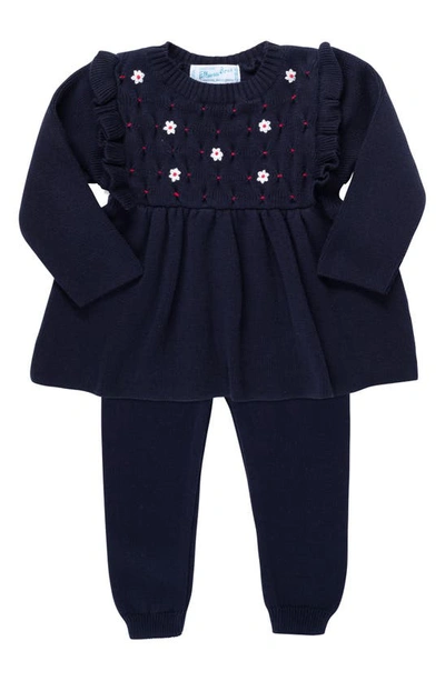 Feltman Brothers Babies' Kids' Daisy Tunic & Trousers Set In Navy