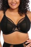 Elomi Kintai Full Coverage Mesh Underwire Bra In Black