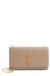 Saint Laurent Medium Kate Leather Chain Shoulder Bag In 2346 Taupe