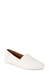 Frye Melanie Leather Slip-on Sneakers In White Leather