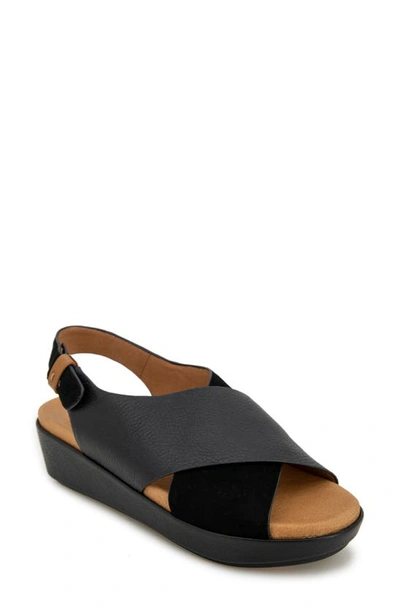 Gentle Souls By Kenneth Cole Lori Slingback Sandal In Black