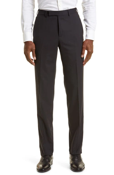 Zegna Men's Wool High Performance Pants In Black