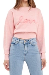 Endless Rose Love Chenille Sweater In Light Pink