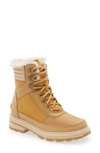 Sorel Lennox Lace Cozy Waterproof Boots In Yellow