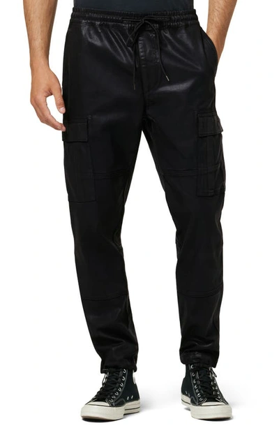 Joe's Coated Cargo Pants In Coated Black