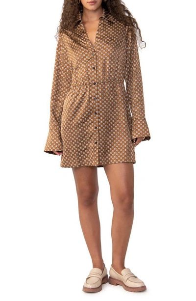 Sanctuary Modern Floral Shirtdress In Spice Geo