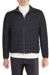 Cole Haan Stretch Quilted Jacket In Black
