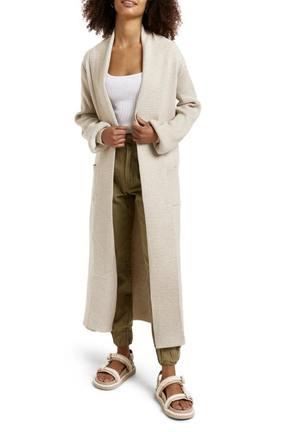 River Island Maxi Cardigan In Beige
