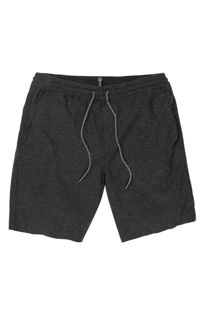 Volcom Frickin Mix Stretch Cotton Shorts In New Black