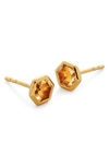 Monica Vinader X Kate Young Gemstone Stud Earrings In Gold