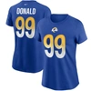 Nike Women's Aaron Donald Royal Los Angeles Rams Name Number T-shirt In Royal