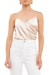 Endless Rose Satin Camisole In Beige
