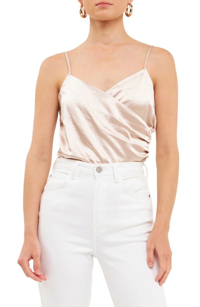 Endless Rose Satin Camisole In Beige