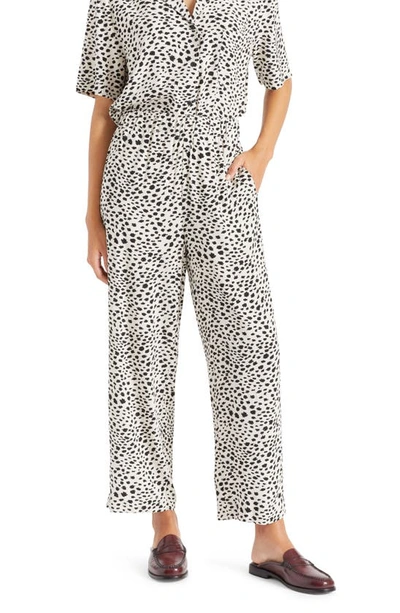 Brixton Cheetah Print Crop Pants In Beige