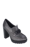 Kenneth Cole Justin Lug Sole Loafer Pump In Pewter