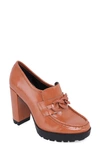 Kenneth Cole Justin Lug Sole Loafer Pump In Clay