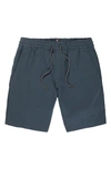 Volcom Frickin Elastic Waist Shorts In Blue