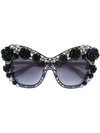 DOLCE & GABBANA LACE BOUQUET SUNGLASSES,DG2160B11854651