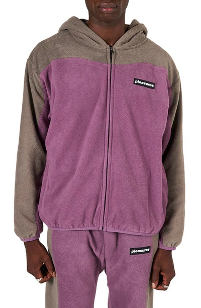 Pleasures Whiskey Zip-up Hoodie In Purple