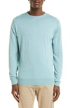 John Smedley Marcus Crewneck Virgin Wool Sweater In Sea Mist