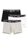 Nike Dri-fit Essential Cotton Stretch 3 Pack Boxer Briefs With Fly In Multi