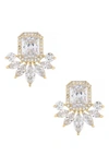 Ettika Crystal Stud Earrings In Gold