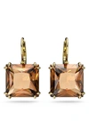 Swarovski Millenia Square Crystal Drop Earrings In Bronze