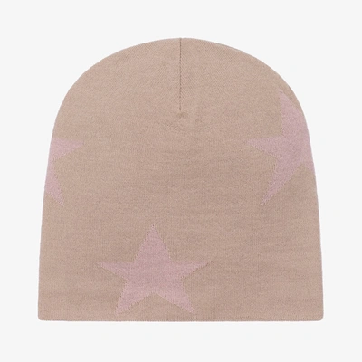 Molo Kids' Girls Beige & Pink Wool Hat