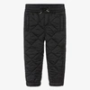 GIVENCHY BOYS BLACK QUILTED JOGGERS