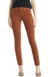 Ag Prima Mid-rise Corduroy Cigarette Jeans In Canyon Rock