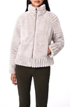 BERNARDO TEXTURED FAUX FUR JACKET