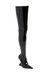 Attico 105mm Cheope Faux Leather Thigh Boots In Black