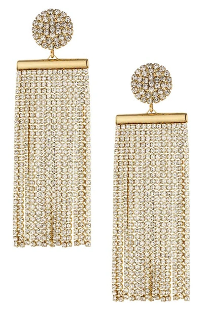 Ettika All The Movement Fringe Drop Earrings In 18k Gold Plate