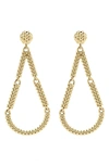 Lagos Caviar Bead Teardrop Earrings In Gold