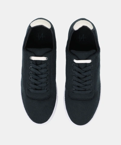 Naadam Merino Cashmere Lace Up Sneakers In Dark Teal Blue