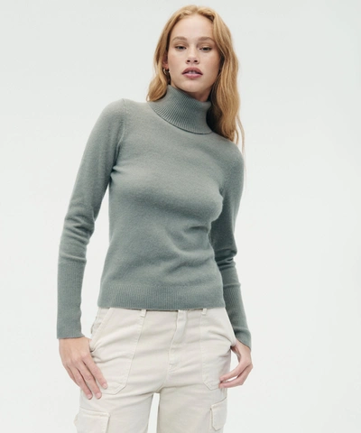 Naadam Cashmere Classic Turtleneck In Moss Green