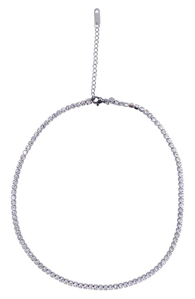 Adornia Tennis Necklace Silver
