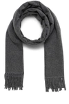 Acne Studios Canada Oversized Wool Scarf In Grey Melange