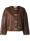 MARNI leather hook and eyelet jacket,GIMXV29U00LA59511857784