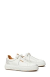 Tory Burch Ladybug Monogram Mix Leather Fashion Sneakers In White/white