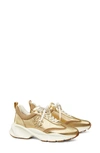 Tory Burch Good Luck Trainer Sneaker In Gold